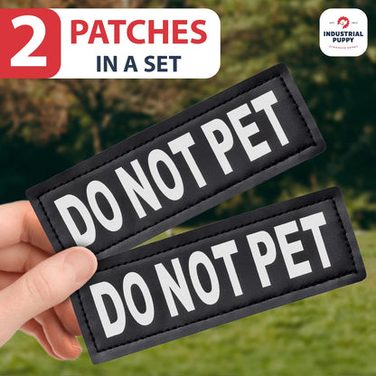 Do Not Pet Patch - Attachable Patches with Hook Backing for Do Not Pet Dog Vest Harness or Collar - Service Dog, Emotional Support, Service Dog in Training, and Therapy Dog Patches