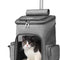 Airline Approved Pet Carrier Backpack with Wheels(Large Space),Rolling Backpack with Durable Handle and Flexible Wheels,Breathable Durable Mesh Panels(Most Airplane Approved)