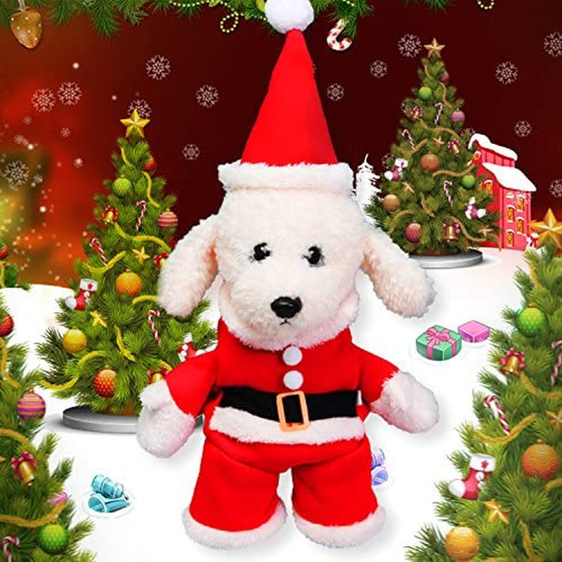 Pet Christmas Costumes, Dog Cat Christmas Costume, Funny Pet Cosplay Outfit with a Cap for Party Dress up Clothing Christmas (Red, X-Large)