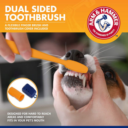 for Pets Tartar Control Kit for Dogs Contains Toothpaste, Toothbrush & Fingerbrush Reduces Plaque & Tartar Buildup, 3-Piece Kit, Banana Mint Flavor (Pack of 1)